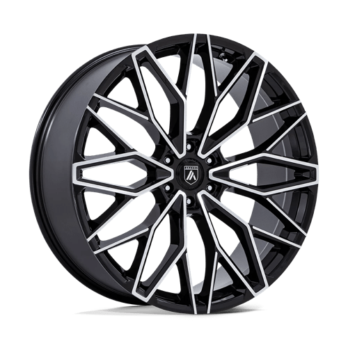Asanti Black AB050 MOGUL 6 Gloss Black W/ Machined Face 22x9.5 +25 6x135mm 87.1mm