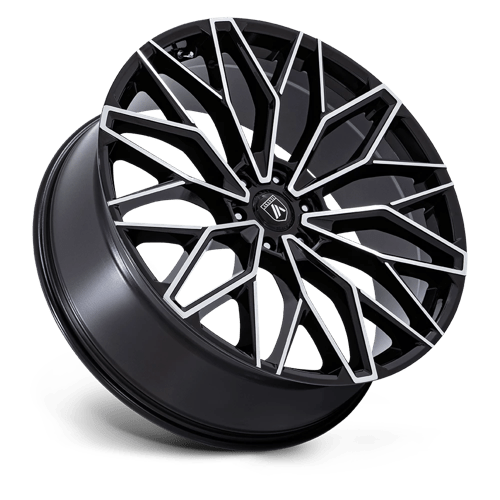 Asanti Black AB050 MOGUL 6 Gloss Black W/ Machined Face 26x10 +30 6x139.7mm 106.1mm