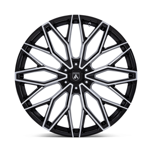 Asanti Black AB050 MOGUL 6 Gloss Black W/ Machined Face 22x9.5 +25 6x135mm 87.1mm