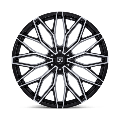 Asanti Black AB050 MOGUL 6 Gloss Black W/ Machined Face 22x9.5 +25 6x135mm 87.1mm