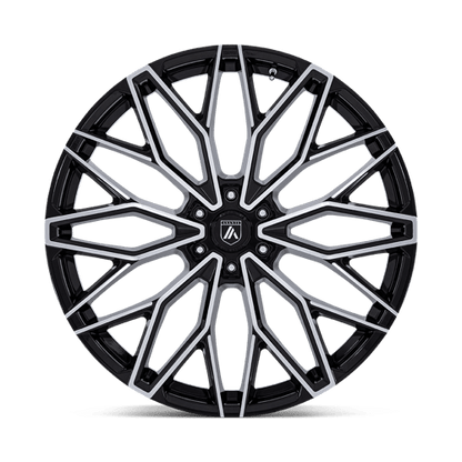 Asanti Black AB050 MOGUL 6 Gloss Black W/ Machined Face 24x10 +30 6x139.7mm 106.1mm