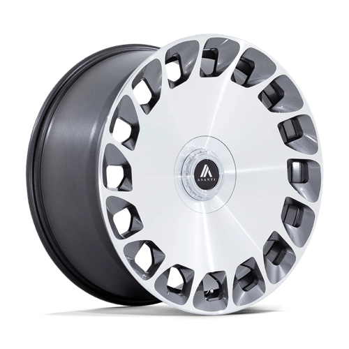 Asanti Black AB045 ARISTOCRAT Gloss Platinum Bright Mach Fc 22x10.5 +45 5x108|5x114.3mm 72.6mm