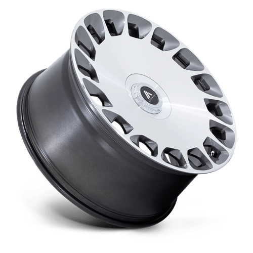 Asanti Black AB045 ARISTOCRAT Gloss Platinum Bright Mach Fc 20x9 +15 Custom 72.6mm