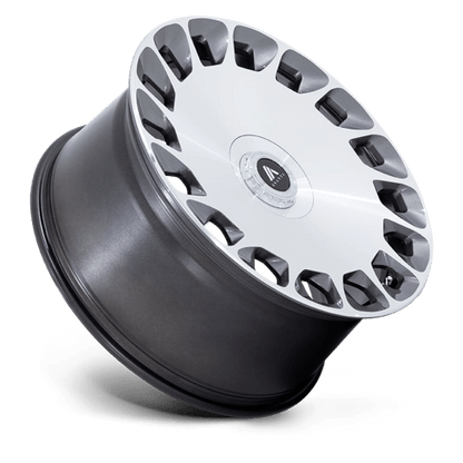 Asanti Black AB045 ARISTOCRAT Gloss Platinum Bright Mach Fc 20x9 +15 Custom 72.6mm
