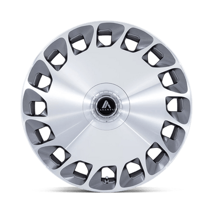 Asanti Black AB045 ARISTOCRAT Gloss Platinum Bright Mach Fc 24x10 +35 5x120mm 72.6mm