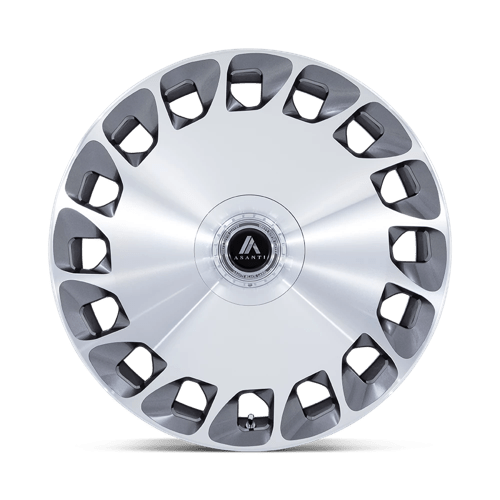 Asanti Black AB045 ARISTOCRAT Gloss Platinum Bright Mach Fc 22x10.5 +45 5x108|5x114.3mm 72.6mm