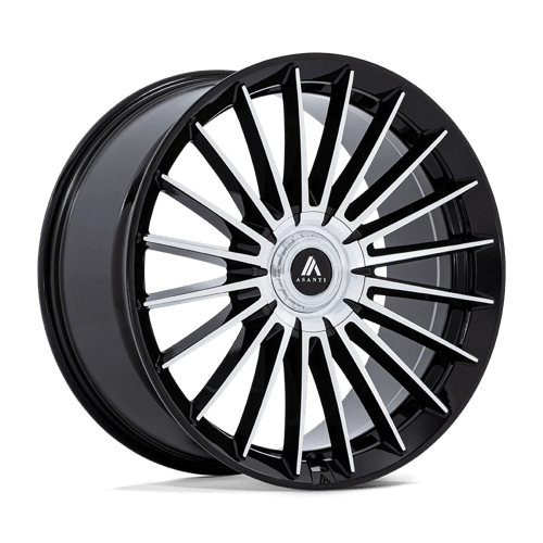 Asanti Black AB048 VICEROY Gloss Black W/ Machined Face 22x9 +38 5x108|5x114.3mm 72.6mm