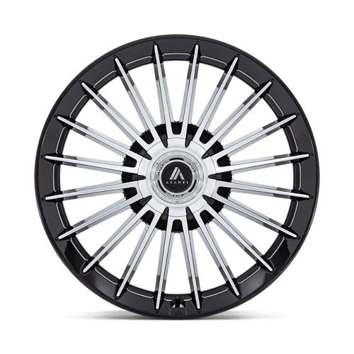 Asanti Black AB048 VICEROY Gloss Black W/ Machined Face 26x10 +20 Custom 72.6mm