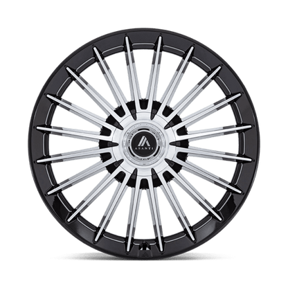 Asanti Black AB048 VICEROY Gloss Black W/ Machined Face 24x10 +35 5x112|5x120mm 72.6mm