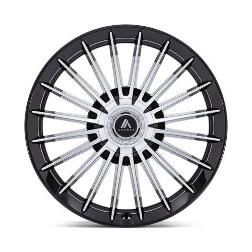 Asanti Black AB048 VICEROY Gloss Black W/ Machined Face 20x10.5 +45 5x108|5x112mm 72.6mm