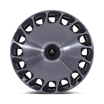 Asanti Black AB045 ARISTOCRAT Gloss Black Machined Fc W/ Ddt 22x10.5 +45 5x108|5x114.3mm 72.6mm