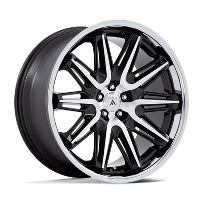 Asanti Black AB047 IMPERATOR Gloss Black Machined W/ Ss Lip 20x9 +27 5x120mm 72.6mm