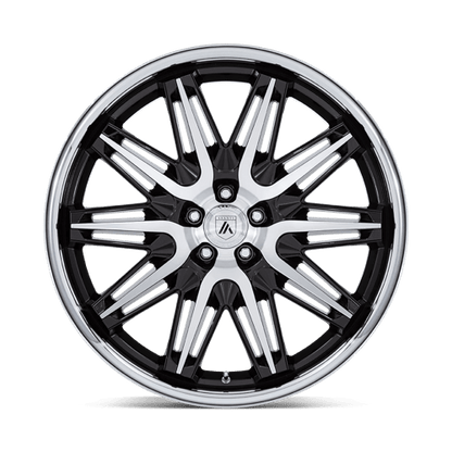 Asanti Black AB047 IMPERATOR Gloss Black Machined W/ Ss Lip 20x10.5 +38 5x112mm 66.6mm