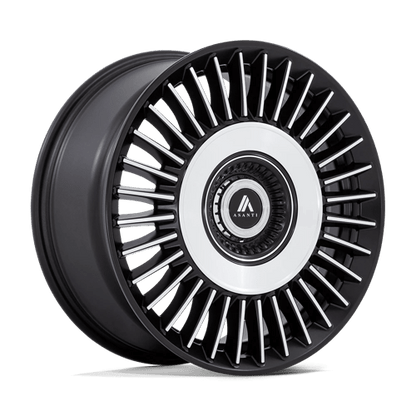 Asanti Black AB040 TIARA Satin Black Bright Mach Face 20x9 +27 5x112|5x120mm 74.1mm
