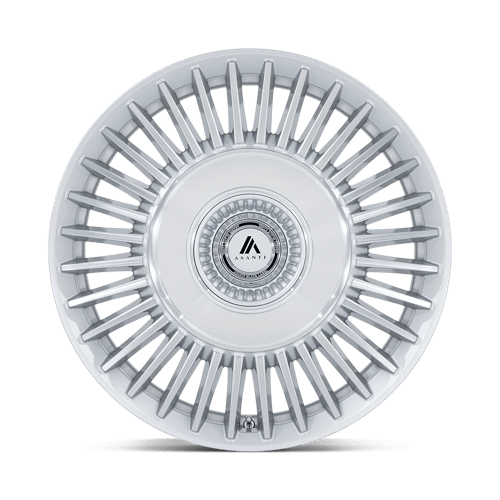 Asanti Black AB040 TIARA Gloss Silver Bright Mach Face 20x10.5 +40 5x112|5x114.3mm 72.6mm