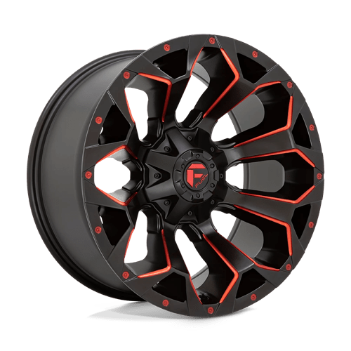 Fuel Offroad D787 ASSAULT Matte Black Red Milled 22x10 -18 5x114.3|5x127mm 78.1mm