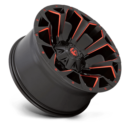 Fuel Offroad D787 ASSAULT Matte Black Red Milled 20x9 +1 8x180mm 124.2mm