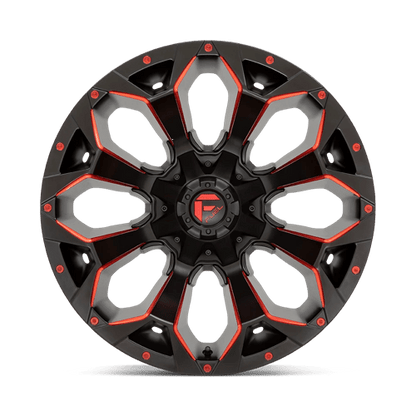 Fuel Offroad D787 ASSAULT Matte Black Red Milled 22x9.5 +20 6x135|6x139.7mm 106.1mm