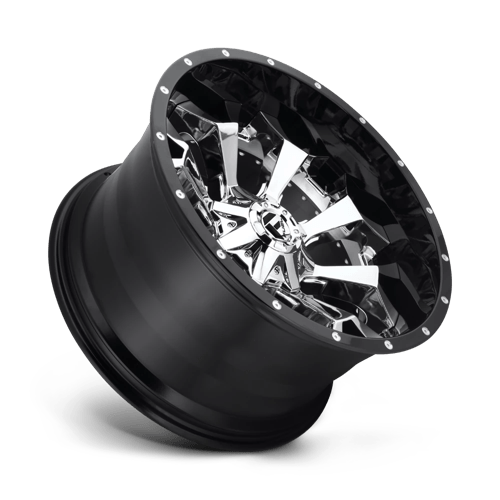Fuel Offroad D246 ASSAULT Chrome Plated Gloss Black Lip 22x10 -13 8x180mm 124.2mm - 2 PIECE