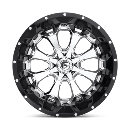 Fuel Offroad D246 ASSAULT Chrome Plated Gloss Black Lip 20x12 -43 6x135|6x139.7mm 106.1mm - 2 PIECE