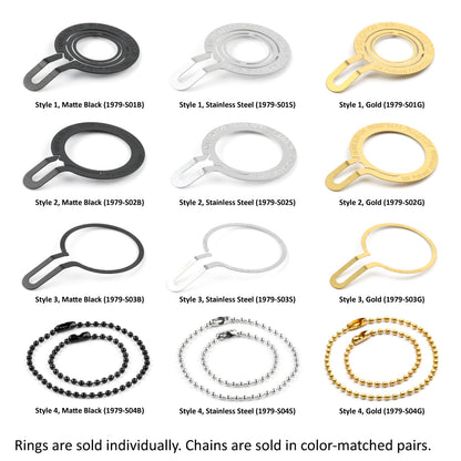 Shift Knob Charm Rings and Charm Chains