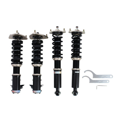 BC Racing coilovers on a white background