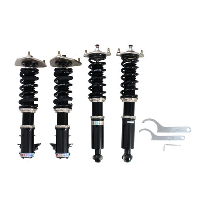 BC Racing coilovers on a white background