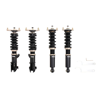 BC Racing coilovers on a white background