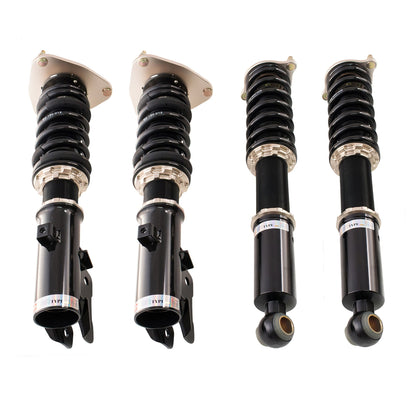 BC Racing coilovers on a white background