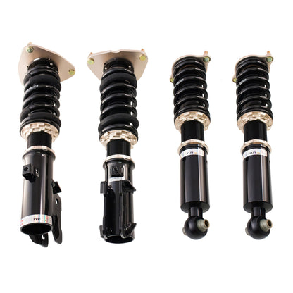 BC Racing coilovers on a white background