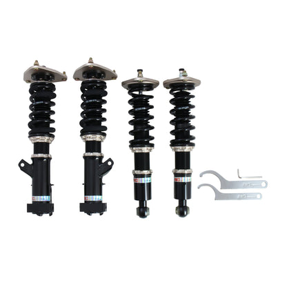 BC Racing coilovers on a white background