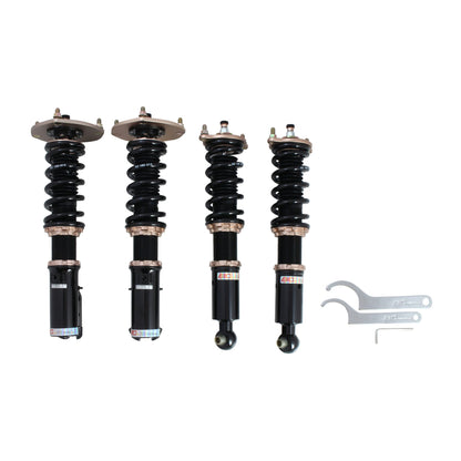 BC Racing coilovers on a white background