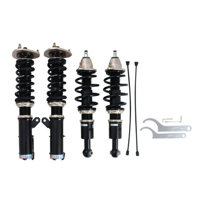 BC Racing coilovers on a white background