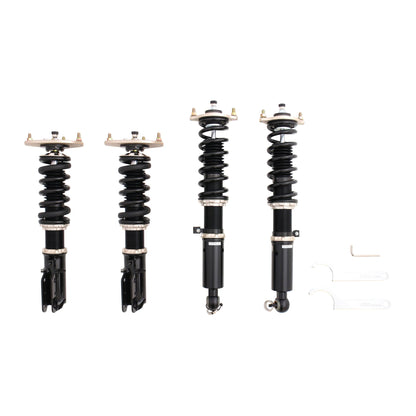 BC Racing coilovers on a white background