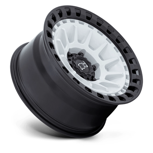 Black Rhino BARRAGE Gloss White On Matte Black 17x8.5 -10 6x139.7mm 106.1mm