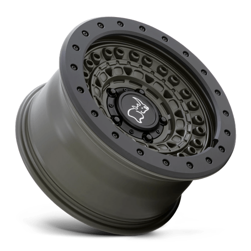 Black Rhino BARRICADE Olive Drab Green W/ Blk Rock 17x8.5 0 6x139.7mm 112.1mm