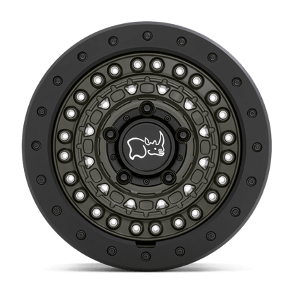 Black Rhino BARRICADE Olive Drab Green W/ Blk Rock 17x8.5 -18 6x139.7mm 112.1mm