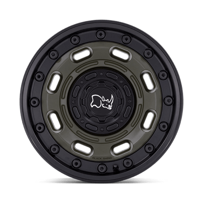 Black Rhino ATLAS Olive Drab Green W/ Black Lip 17x8.5 -10 6x135|6x139.7mm 106.1mm