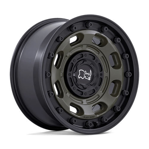 Black Rhino ATLAS Olive Drab Green W/ Black Lip 17x8 +38 5x114.3|5x127mm 72.6mm