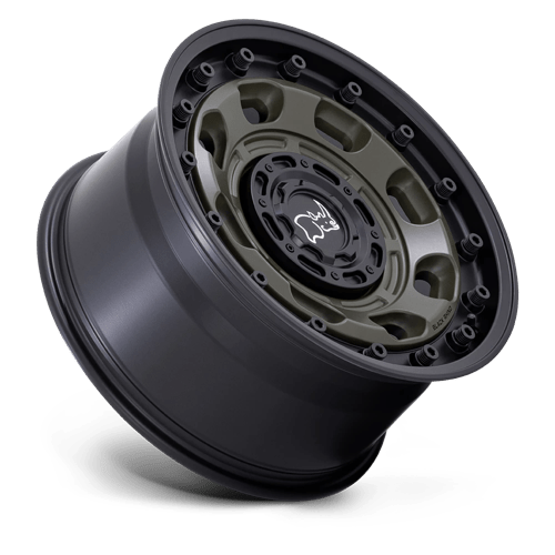 Black Rhino ATLAS Olive Drab Green W/ Black Lip 16x8 -10 Custom 72.6mm