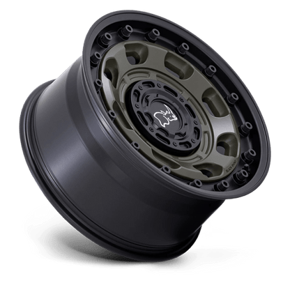 Black Rhino ATLAS Olive Drab Green W/ Black Lip 17x8 +38 Custom 72.6mm