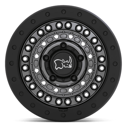 Black Rhino BARRICADE Gun Black W/ Black Rock Guard 17x8.5 -18 5x114.3mm 76.1mm
