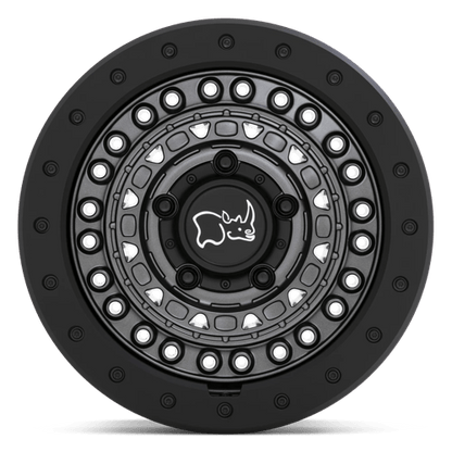 Black Rhino BARRICADE Gun Black W/ Black Rock Guard 17x8.5 -18 6x139.7mm 112.1mm