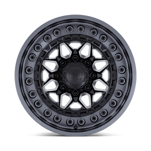 Black Rhino ALPHA Matte Black W/ Gunmetal Lip 17x9 -12 5x127mm 71.5mm