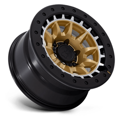 Black Rhino BR016 TUSK Matte Gold W/ Machined Ring 17x8.5 -10 5x139.7mm 78.1mm