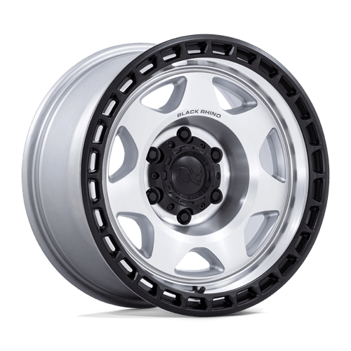 Black Rhino BR018 VOYAGER Silver Machined W/ M-black Lip 17x8.5 -10 6x139.7mm 106.1mm
