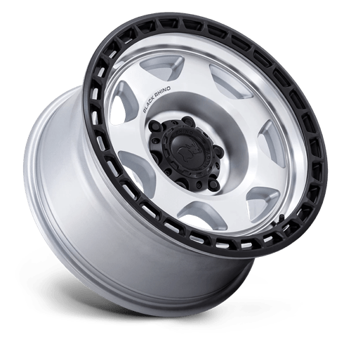 Black Rhino BR018 VOYAGER Silver Machined W/ M-black Lip 17x8.5 0 6x114.3mm 66.1mm