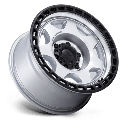 Black Rhino BR018 VOYAGER Silver Machined W/ M-black Lip 17x8.5 -10 6x139.7mm 106.1mm