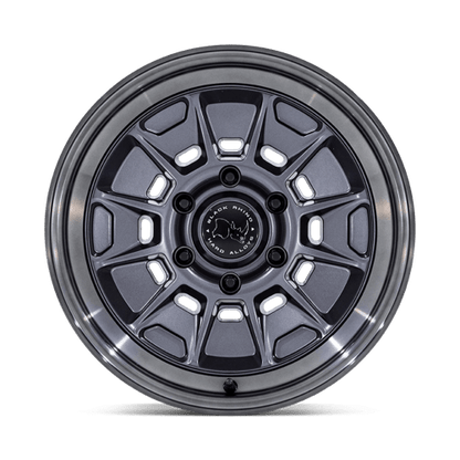Black Rhino BR021 MONDO Matte Gunmetal W/ G-gray Lip 17x8.5 -10 6x139.7mm 106.1mm