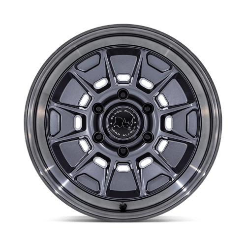 Black Rhino BR021 MONDO Matte Gunmetal W/ G-gray Lip 17x8.5 +20 6x139.7mm 106.1mm